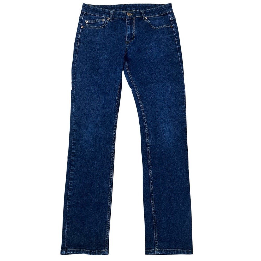 Mugsy Fultons Jeans Mens 32x34 (Fits 32x33) Blue Slim Straight Stretch Denim
